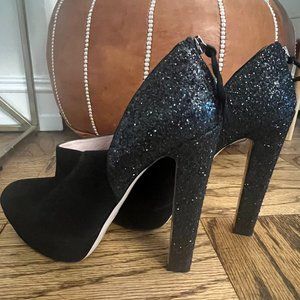Miu Miu Shoes | Calzature Donna Black Glitter Ankle Bootie | Size: 39